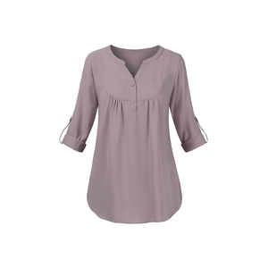 เสื้อผู้หญิงดีไซน์เรียบง่ายทันสมัย สวมใส่สบาย เหมาะสำหรับใส่ในชีวิตประจำวัน สไตล์ลำลอง และแมตช์กับชุดใดๆ ก็ได้ง่าย - Product Image 1