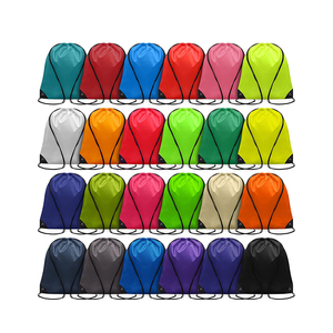 <b>Drawstring</b> <b>Backpack</b> Multicolour Polyester Adjustable Sport Bag With Logo Space Best Price Wholesale OEM Supplies - Product Image 6