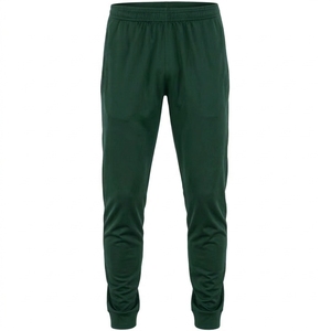 Pantalon de survêtement athlétique pour homme, coupe ajustée, avec logo personnalisé, en poly-coton, pour la salle de sport et l'entraînement - Product Image 1