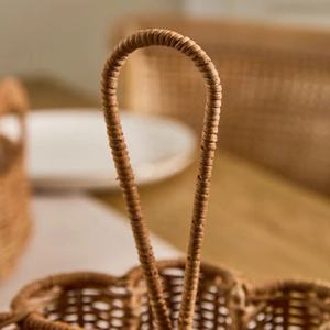 Porte-ustensiles en rotin fait main et durable, porte-couverts en rotin au prix d'usine, décoration de table de cuisine faite à la main en gros - Product Image 5