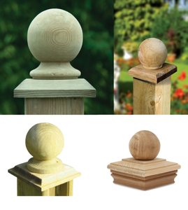 Capuchon de poteau en bois d'érable massif, résistant aux intempéries, écologique, durable et sûr, garantie 1 an, pour extérieur, clôture de ferme, terrasse, boîte aux lettres, escalier - Product Image 2