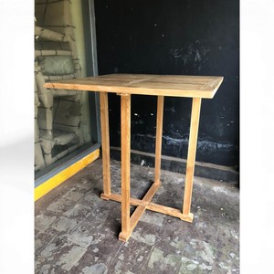 Indonesian Handmade Solid Teak Wood <b>Bar</b> <b>Table</b> Rectangle High Standing Bistro <b>Table</b> for Cafe Restaurant Indoor Outdoor Furniture - Product Image 5