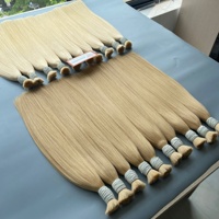 Extensions de cheveux humains Remy 100% en vrac, double épaisseur, lisses, couleur personnalisée, cheveux bruts vietnamiens, 8 pouces étirées, trame simple