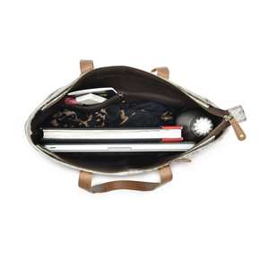 Bolso Tote de Cuero Genuino para Mujer, 100% Cuero Genuino Hecho a Mano, Color Sólido, Cierre de Cremallera LTB-0433 - Product Image 5