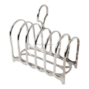 Luxueux porte-toast en métal en laiton plaqué or Base à bords floraux personnalisable nouveauté support de stockage d'usine direct européen - Product Image 6