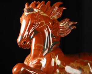 Escultura de Caballo de Cristal Tallada a Mano de Jaspe Rojo de 10.2 Pulgadas, Figura de Piedra Curativa Natural, Decoración para el Hogar, Regalo de Feng Shui - Product Image 3