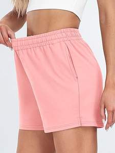 Shorts de survêtement pour femmes 100% coton molletonné avec logo personnalisé, vêtements de fitness, shorts de jogging pour femmes, shorts en coton molletonné pour filles - Product Image 4