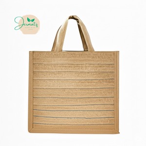 Pattern Type New Solid Jute Nature Color Wholesale Bangladesh Manufacturer New Arrival Customized 100% Nature Jute Shopping <b>Bag</b> - Product Image 4