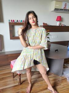 ชุดเดรสสไตล์ตะวันตกหวานๆ ทันสมัย ดีไซน์เก๋ ผ้าฝ้ายแท้ แขน 3/4 คอกลม ลายดอกไม้ สำหรับผู้หญิง ใส่ในวันหยุด - Product Image 2