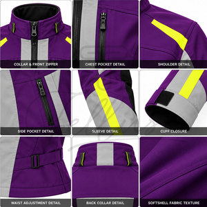 Meilleur prix pour une veste softshell unisexe personnalisée, créez votre propre logo, taille plus, veste softshell respirante pour femmes - Product Image 5