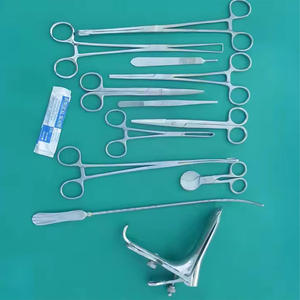 Juego de 12 Instrumentos de Examen Ginecológico Manuales de Acero Inoxidable con Espéculo de Graves y Pinzas para Uso Quirúrgico - Product Image 1