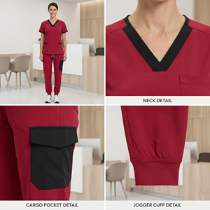 Nursing <b>Scrubs</b> Uniforms \ Hospital Uniform Set | Nursing Women Medical <b>Scrub</b> / Hospital Nursing V-Neck Shirt - Product Image 3