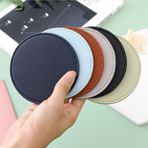 Standard Quality Best Selling Waterproof Heat-Resistant PU Leather Coffee Mat Coasters 10x10cm Modern Luxury Classic Bulk - Product Image 1