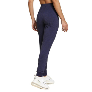 Pantalon de jogging pour femme en coton chiné bleu marine, avec cordon de serrage à la taille et chevilles resserrées, vente en gros Europe Gym - Product Image 3