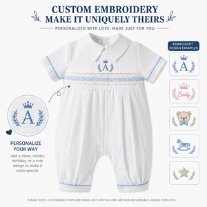 Trajes de Bautizo Personalizados para Niños, Traje Blanco de Manga Corta con Cuello Camisero para Pascua, Ropa de Iglesia para Bebés Recién Nacidos - Product Image 2