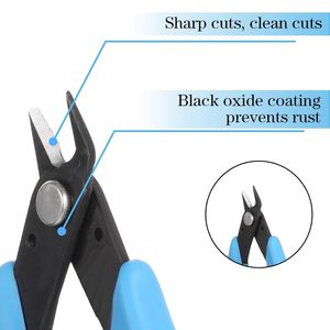 Hair Extension Pliers Metal Blue Handles Double Rubber Grip Micro Bead Closer Tool For Installation And Removal <b>Cutter</b> - Product Image 4