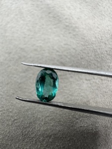 Turmalina natural de corte ovalado, gema azul para la elaboración de joyas - Product Image 5