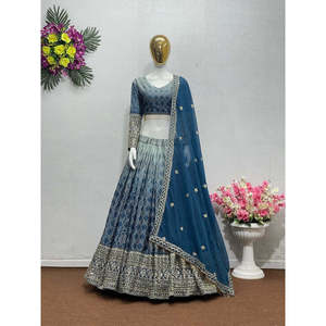 Belle fantaisie Lehenga Choli avec Dupatta pour les fêtes et les tenues de club - Product Image 4