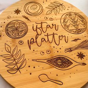 Plateau de service rond élégant pour l'iftar, idéal pour les dîners en famille, les fêtes du Ramadan et l'accueil des invités, provenant d'Inde. - Product Image 2