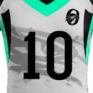 Maillot de football américain bleu sarcelle et noir à manches courtes, léger, pour le sport scolaire, les clubs et les jours de match - Product Image 6