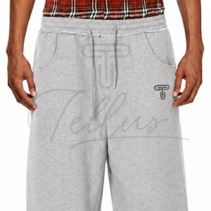 Pantalon de jogging formel pour homme avec logo personnalisé, en molleton de coton léger, coupe évasée, jambe large, ample, séchage rapide, respirant - Product Image 5