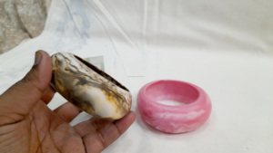 Top Fashion Jewelry Bracelets & Bangles Orange <b>Resin</b> Bangle Indian Handcrafted Bracelet Charm Bangles - Product Image 3