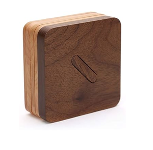 Posavasos de Madera con Soporte, Juego de Posavasos Cuadrados de Diseño Moderno, Antideslizantes, para Mesa - Product Image 2
