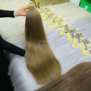 Extensión vietnamita de cabello humano Remy Cabello a granel Rubio Solo dibujado Todos los colores Precio al por mayor adecuado No sintético Hecho Vietnam - Product Image 2