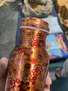 BURAQ HANDICRAT Copper Water <b>Bottle</b> 1L Design for Travel - Product Image 3