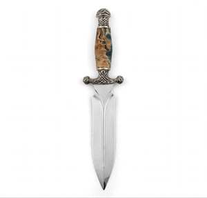 Handcrafted Mirror-Polished Stainless Steel Profile <b>Craft</b> <b>Tool</b> Hybrid Handle Executive Display Piece OEM Customizable Burl Wood - Product Image 1
