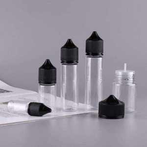 ขวด PET สีดำทึบแบบมีฝาปิด ขนาด 10 มล.-120 มล. รุ่น UNICORN OPAQUE BLACK BOTTLES TOP NEW ขวดพลาสติกในบรรจุภัณฑ์พลาสติก - Product Image 4