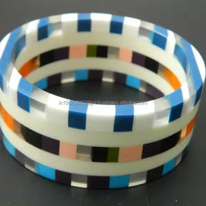 Top vente meilleure qualité à la main résine déclaration Bracelet mode à la main résine bijoux bracelets - Product Image 1