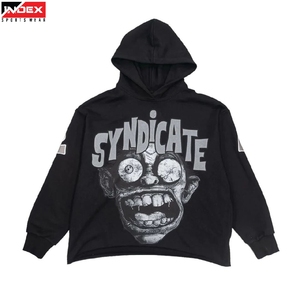 Sudaderas Exclusivas de Diseñador Estadounidense con Estampado Puff, Pedrería, Efecto Desgastado y Logo Personalizado, Directo de Fábrica - Product Image 1