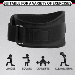 Ceinture de musculation de 6 pouces avec sangle à boucle et crochet, soutien dorsal respirant pour squats, soulevés de terre, entraînement en salle de sport, hommes et femmes - Product Image 2