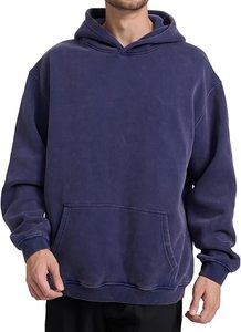 Sudadera con Capucha Unisex de Algodón, Estilo Casual Urbano, con Efecto Desgastado y Decolorado - Product Image 2