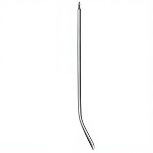 Aiguille de Redon 19,5 cm (7-3/4 pouces) 14 Charr légèrement courbée avec pointe de couteau et extrémité filetée pour usage médical et chirurgical - Product Image 3