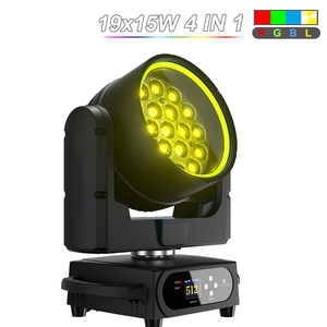 ไฟหัวขยับ SHEHDS IP66 19x15W RGBL กันน้ำ DMX512 ซูม ไฟดีเจ สำหรับเวทีงานแต่งงาน - Product Image 1