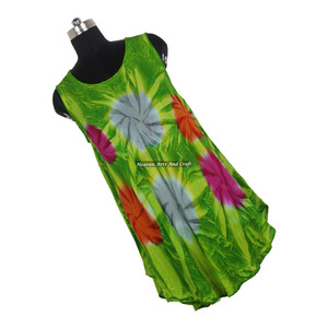 Vestido Maxi Tie Dye 2026, Sin Mangas, Cuello Redondo, de Rayón, para Vacaciones, Estilo Bohemio, para la Noche - Product Image 5