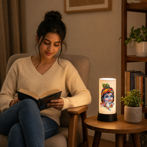 Baby Krishna LED <b>Table</b> <b>Lamp</b> Bal Gopal Night Light Spiritual Decorative Bedroom Temple Home Gift Ambient Mood Lighting 9.5 Inch - Product Image 4