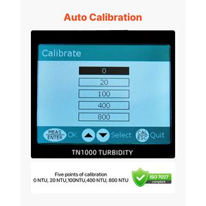 Turbidimetro Portatile a Luce Rossa Conforme ISO 7027 per Misurazioni di Torbidità 0-1000 NTU con Calibrazione Rapida - Product Image 4