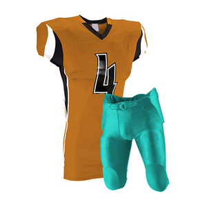 Ensemble de maillots de football américain pour hommes, col en V, imprimé par sublimation, numéro 48, bleu foncé, rayures rouges, évacuation de l'humidité, 100% polyester - Product Image 5