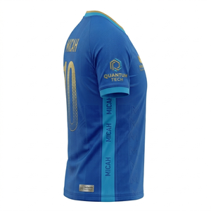 Camiseta de Fútbol Personalizada para Hombre de Micah Corporation, Color Azul Rey, Corte Regular, Transpirable, 100% Poliéster, Uniforme de Fútbol para Equipo - Product Image 3