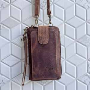 Sac à main pour téléphone portable tendance 2026 en cuir véritable, nouveau design, sac bandoulière, petite taille, pochette de poignet, sac à bandoulière - Product Image 1