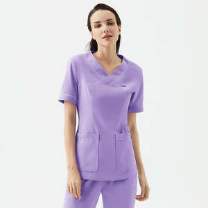 Uniformes de Enfermería Profesionales de Alta Calidad en Algodón y Poliéster, Uniformes Médicos de Manga Corta, Conjuntos de Uniformes de Hospital Unisex - Product Image 4