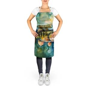 Unisex Large Multicolor Smallmouth Bass <b>Apron</b> for Cooking Baking Crafts <b>Gardening</b>-for Adults Men and Women - Product Image 2