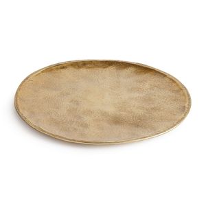 Antique Style Brass Serving <b>Tray</b> For <b>Tea</b> Coffee Snacks Presentation Vintage Look With Strong Grip Handles And Shiny Finish - Product Image 4