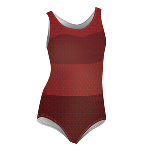 Justaucorps sans manches pour femme, motif hexagonal vert, en polyester, pour la danse, entraînement, tenue de scène adulte, taille élastique, Harry - Product Image 4