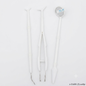Kit d'instruments dentaires en acier inoxydable, outils d'examen dentaire manuels, poignée moletée antidérapante, classe I, métal médical - Product Image 5
