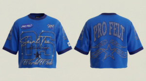 Custom Logo Rhinestone Embellished 100% Cotton Short Sleeve Crop T-Shirt Unisex Street Style Loose Fit Summer Trendy Breathable - Product Image 3