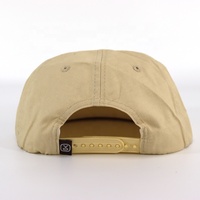 Casquette de corde légère non structurée Chapeau de facture plat souple avec corde Casual Custom Your Own Logo 5 Panel Nylon Snapback Hat